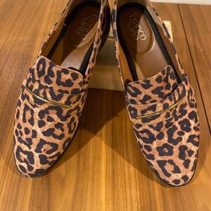 Franco Sarto Brown and Black Flats Leopard Print Size 9